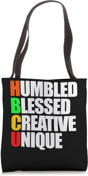 Humbled Blessed Creative Unique Historically Black U HBCU Tote Bag