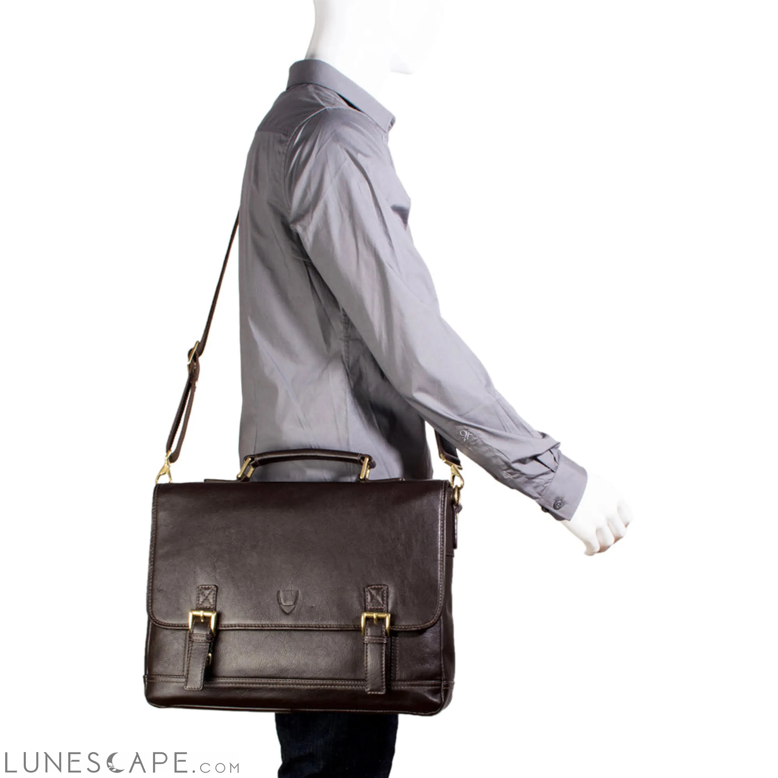 Hunter 15" Laptop Compatible Leather Briefcase