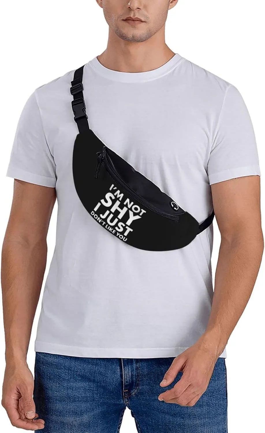 I'M Not Shy I Just Don'T Like You Adjustable Leisure Waistpack Outdoor Sports Running Waistpack Travel Phone Bag