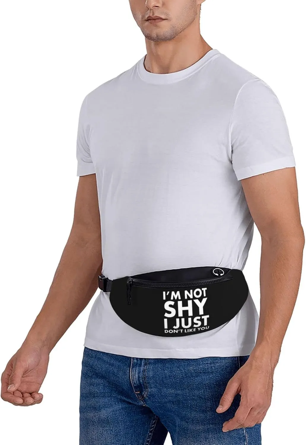 I'M Not Shy I Just Don'T Like You Adjustable Leisure Waistpack Outdoor Sports Running Waistpack Travel Phone Bag