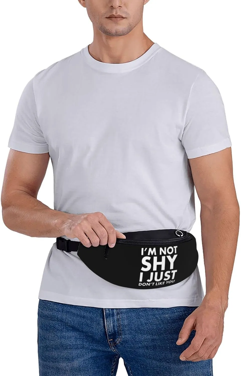 I'M Not Shy I Just Don'T Like You Adjustable Leisure Waistpack Outdoor Sports Running Waistpack Travel Phone Bag