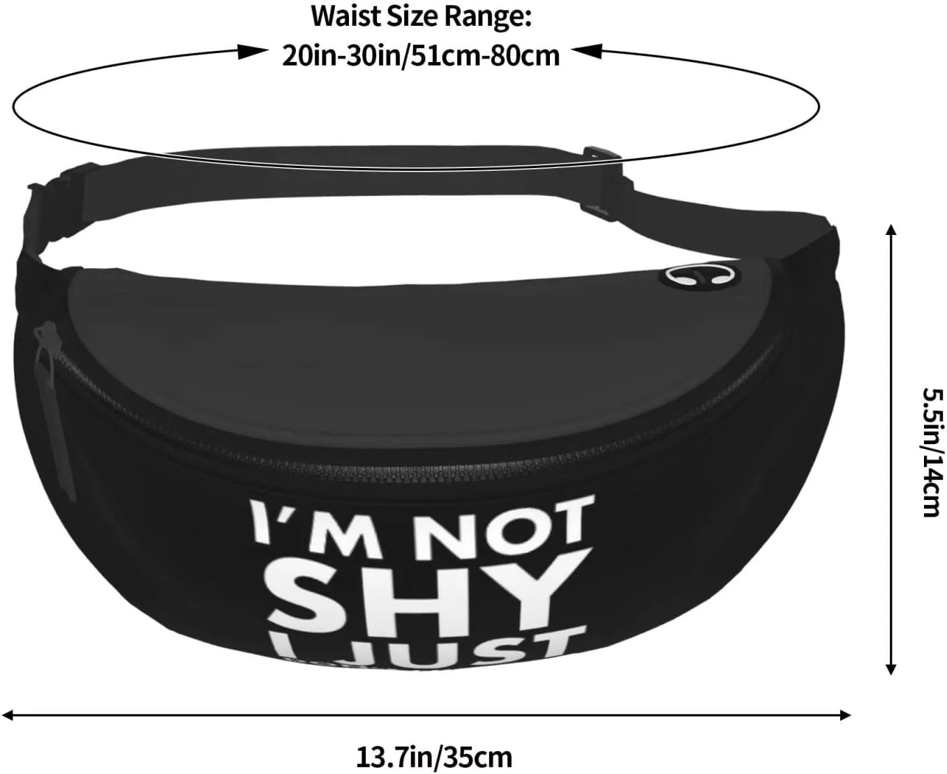 I'M Not Shy I Just Don'T Like You Adjustable Leisure Waistpack Outdoor Sports Running Waistpack Travel Phone Bag
