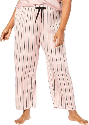 INC International Concepts Plus Size Pajama Lounge Pants Blushing Stripe 3X