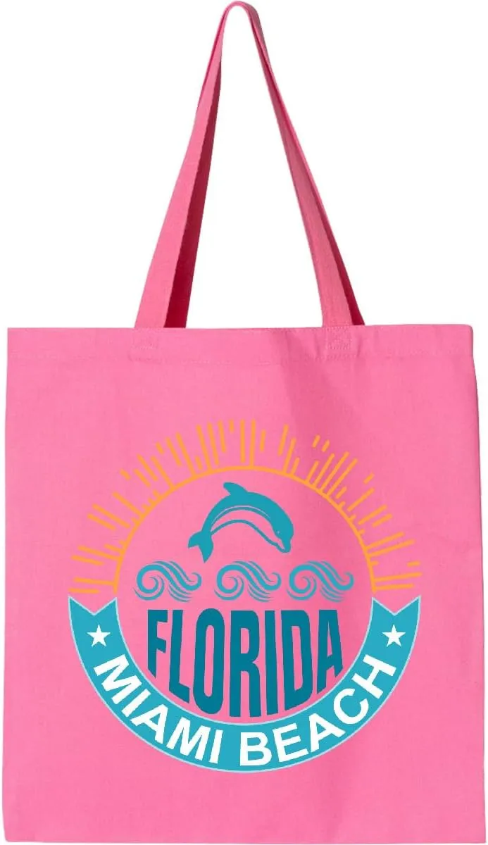 inktastic Miami Beach Florida Travel Trip Tote Bag