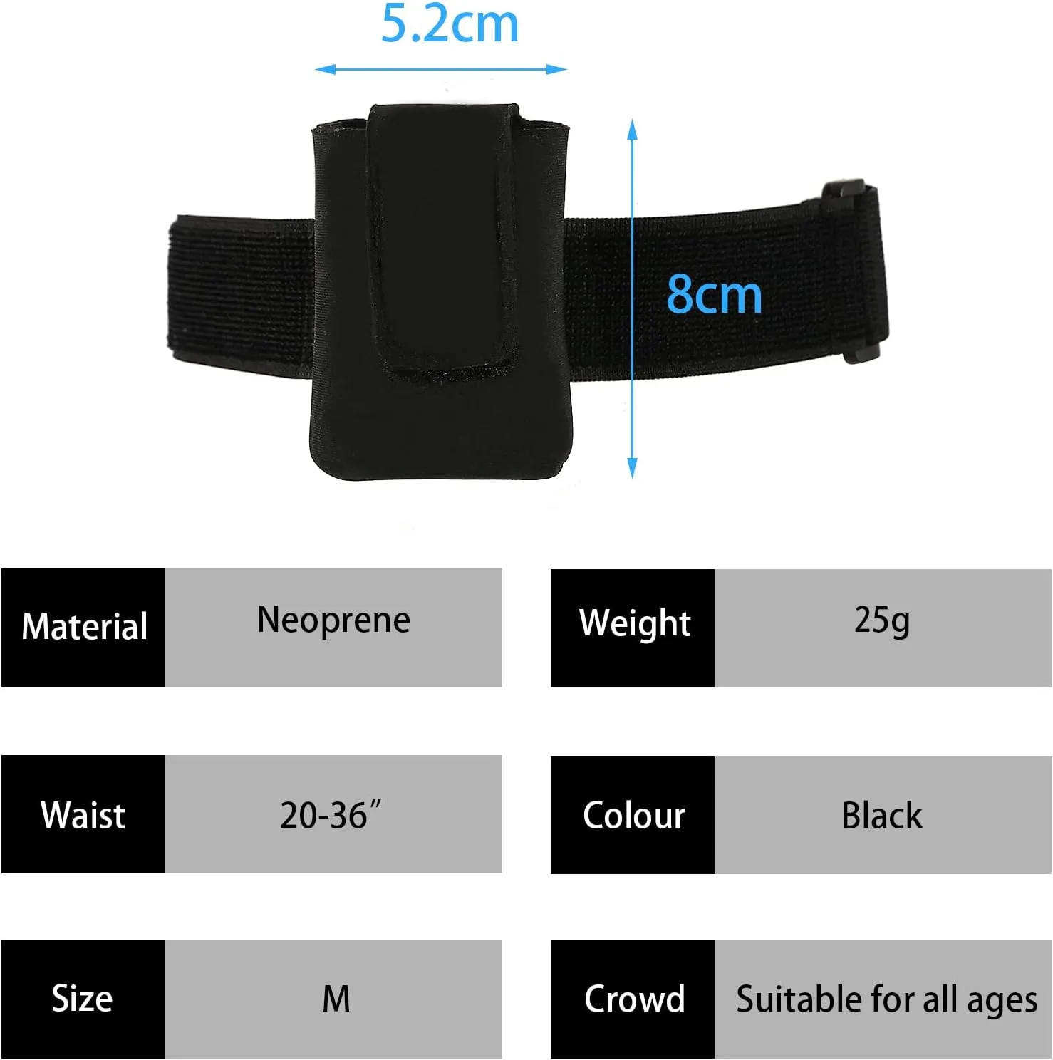 Insulin Pump Holder Waist Belt - Compatible with t:Slim/t:Slim X2 - Adjustable Diabetic Pump Case - Diabetic Insulin Pump Belts Armband for Adults & Kids - Diabetic Pouch Belt for Sports (M Waist)