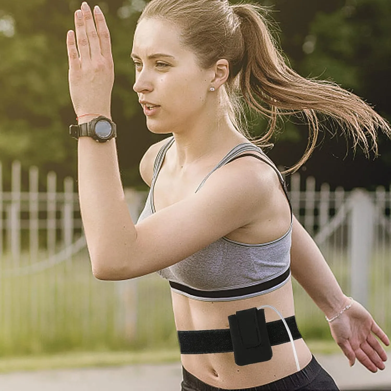Insulin Pump Holder Waist Belt - Compatible with t:Slim/t:Slim X2 - Adjustable Diabetic Pump Case - Diabetic Insulin Pump Belts Armband for Adults & Kids - Diabetic Pouch Belt for Sports (M Waist)