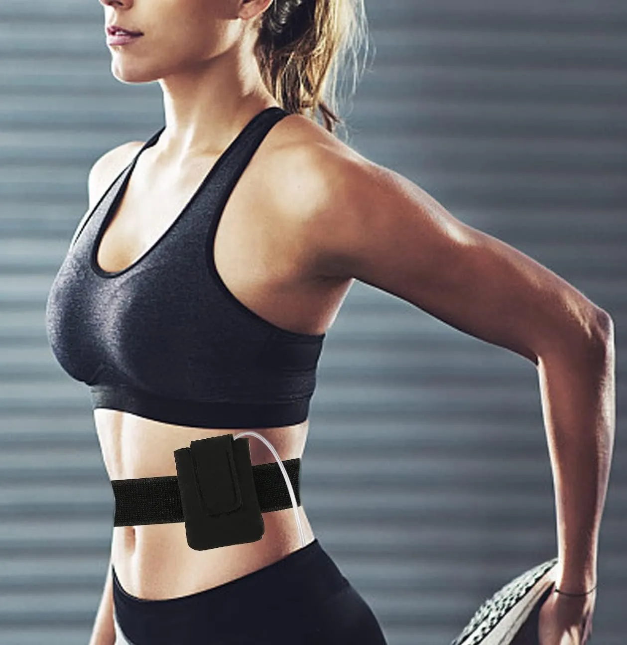 Insulin Pump Holder Waist Belt - Compatible with t:Slim/t:Slim X2 - Adjustable Diabetic Pump Case - Diabetic Insulin Pump Belts Armband for Adults & Kids - Diabetic Pouch Belt for Sports (M Waist)