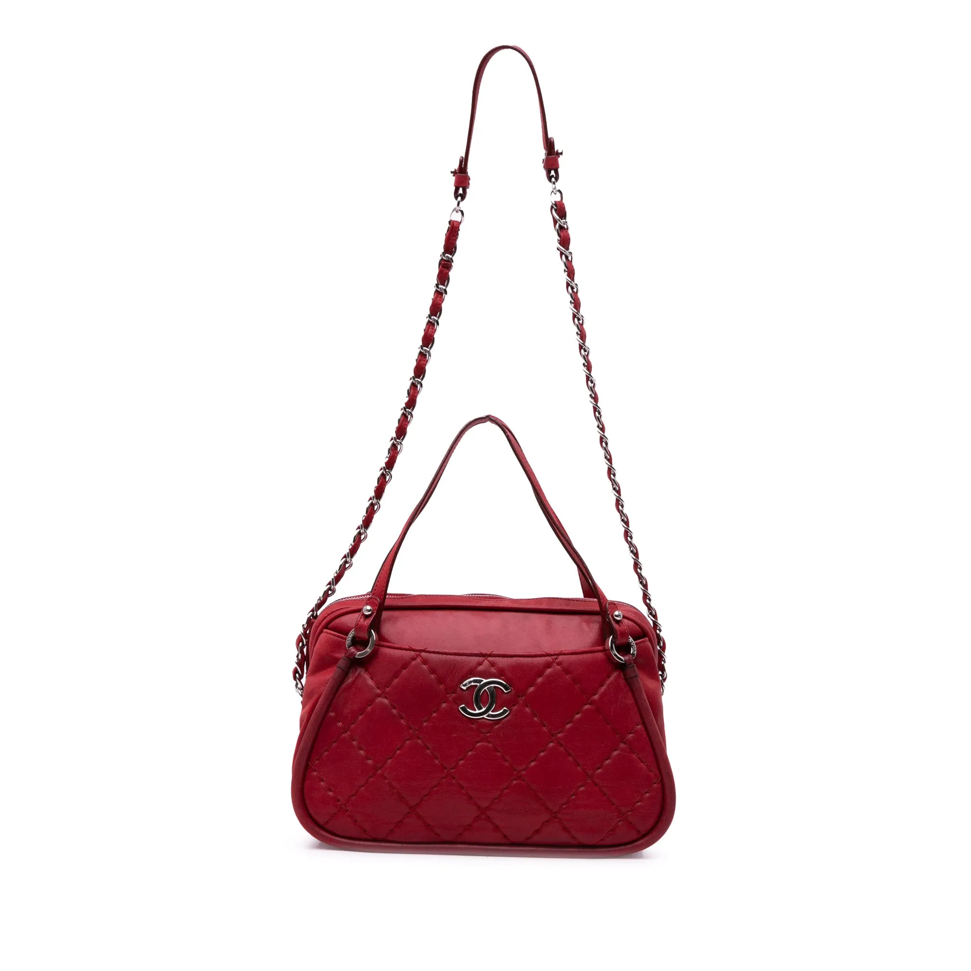 Iridescent Quilted Calfskin Relax CC Satchel