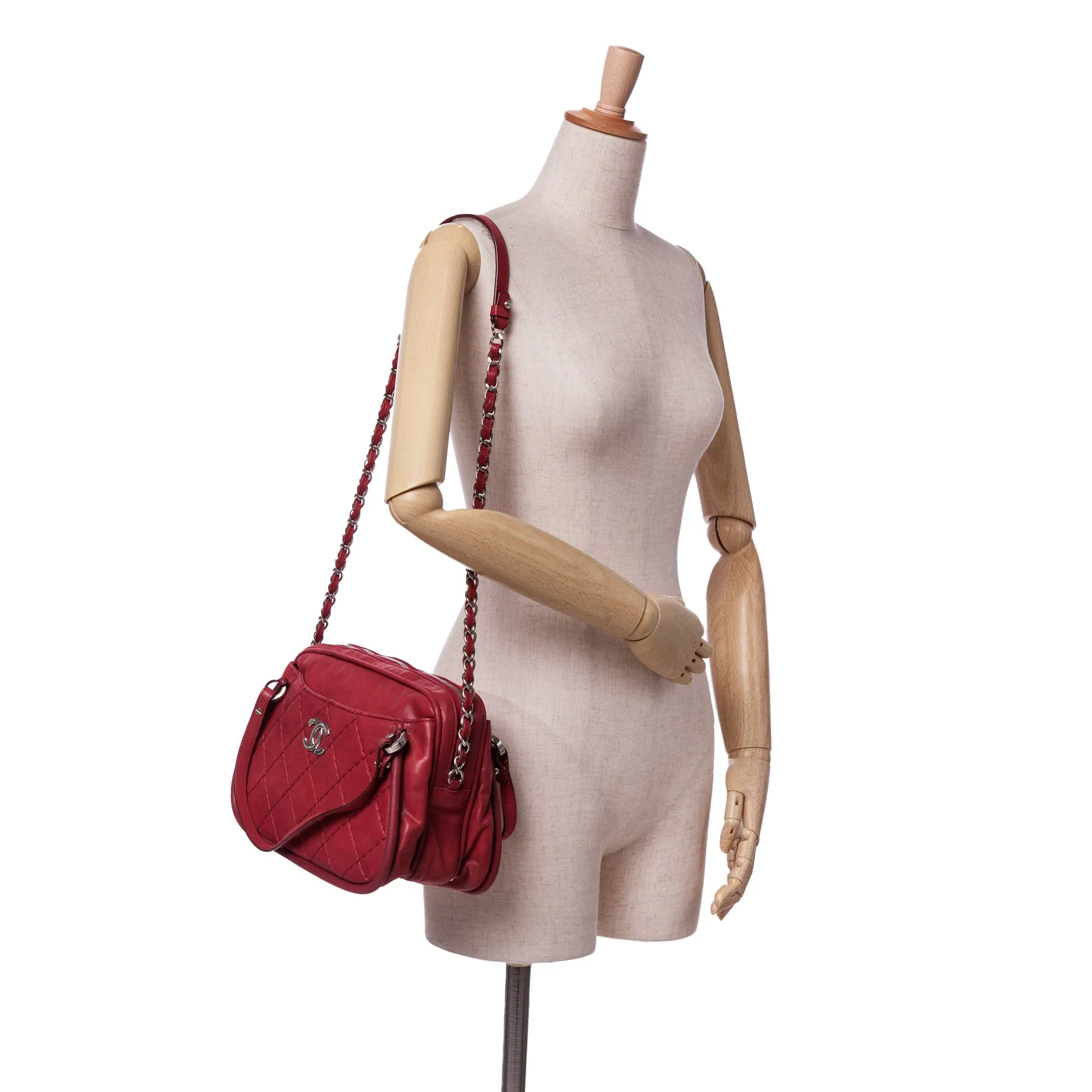 Iridescent Quilted Calfskin Relax CC Satchel