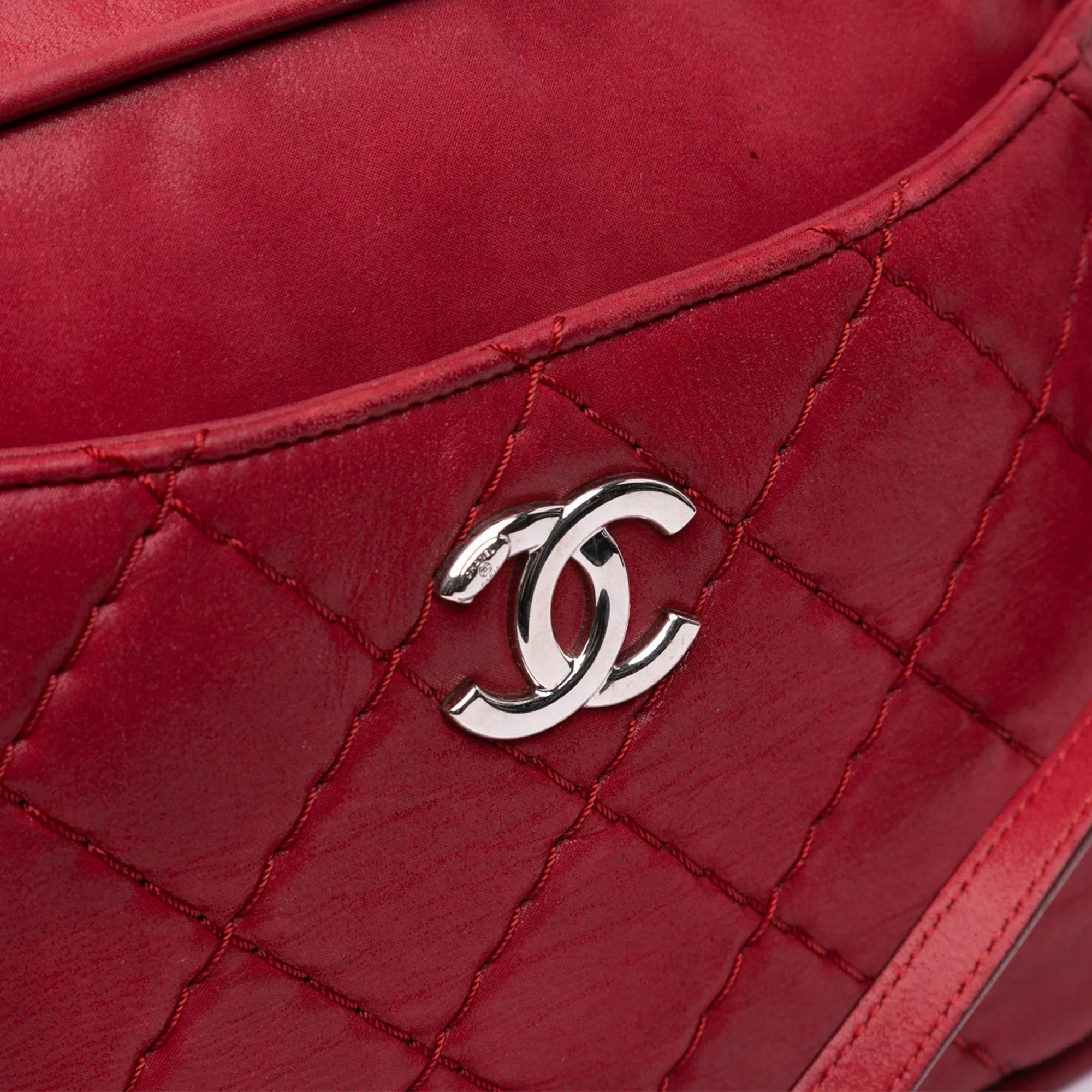 Iridescent Quilted Calfskin Relax CC Satchel