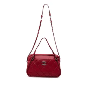 Iridescent Quilted Calfskin Relax CC Satchel