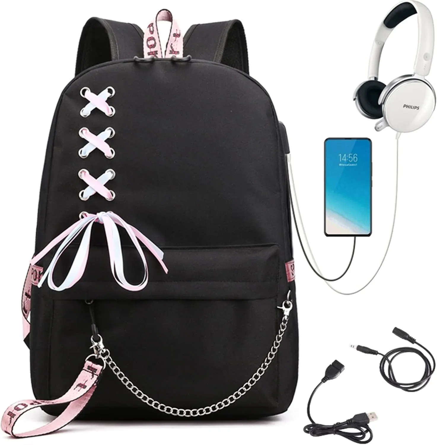 ISaikoy Anime Toilet-bound Hanako-kun Backpack Shoulder Bag Bookbag Student School Bag Daypack Satchel 11