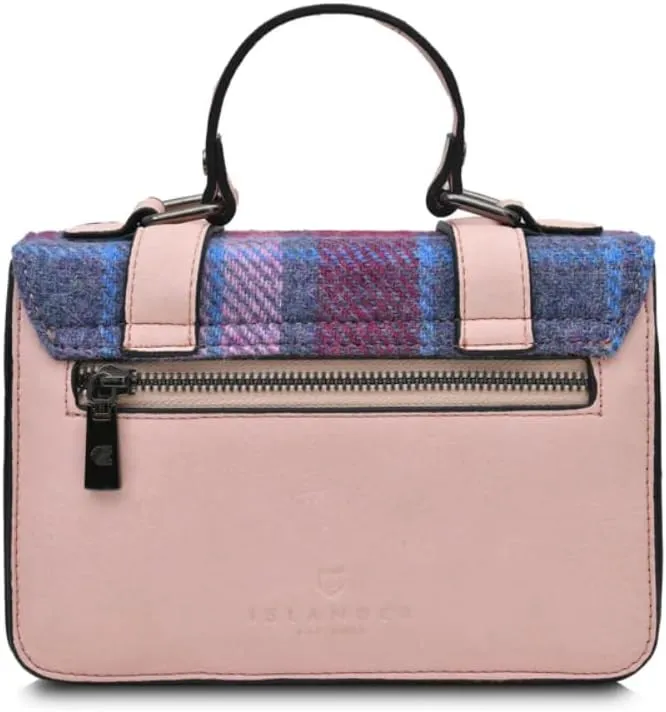 Islander Harris Tweed Mini Satchel, Handbag for Women, Flap and Microfiber Leather