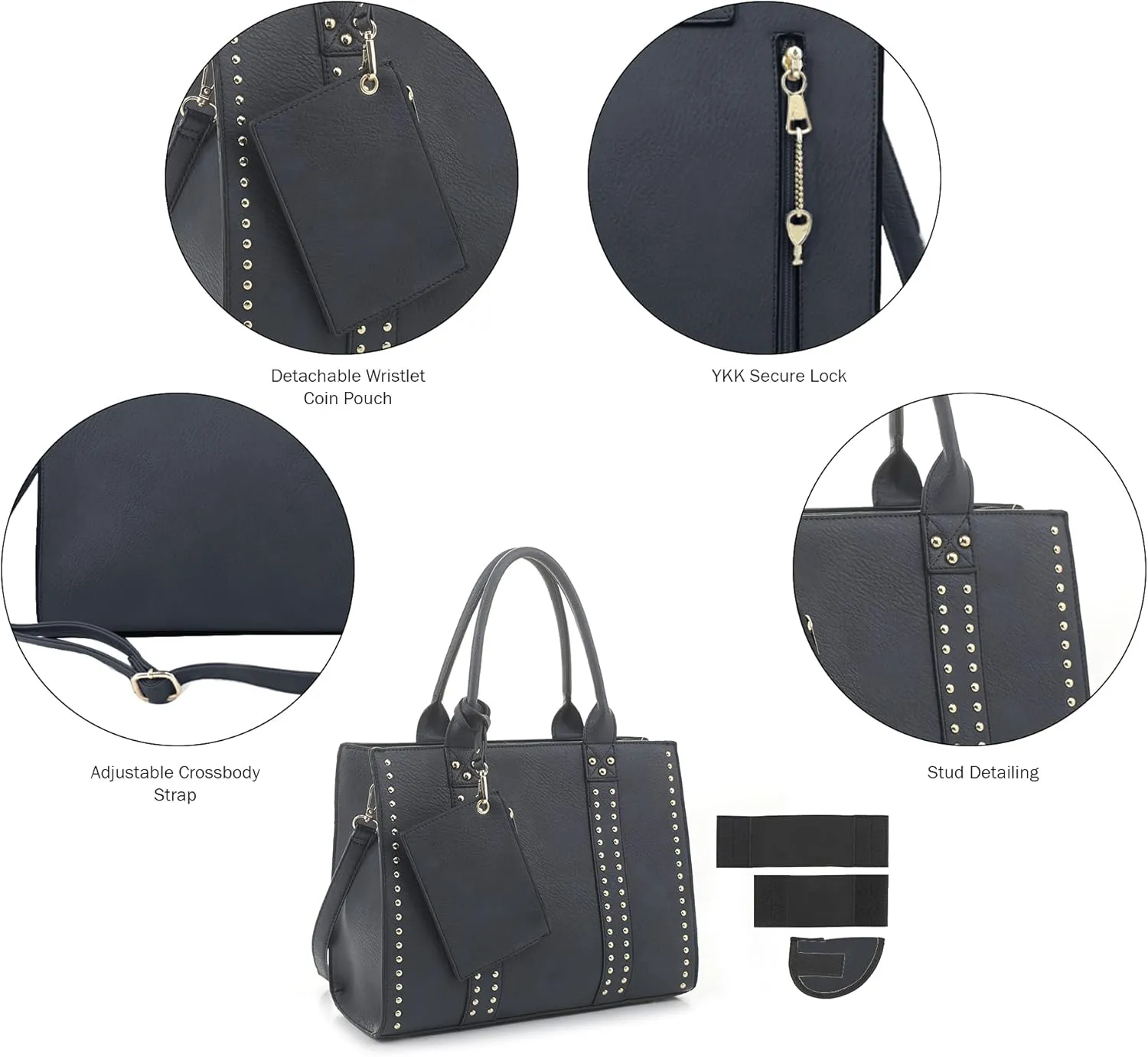 JESSIE & JAMES Concealed Carry Satchel Purse, Top Handle CCW Handbag with Shoulder Strap