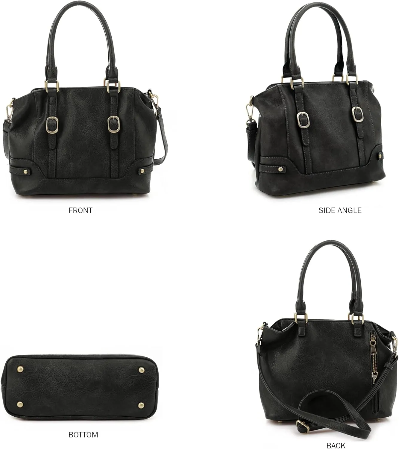 JESSIE & JAMES Elena Concealed Carry Satchel Purse Top Handle Shoulder Tote Bags For Women with Lock and Key