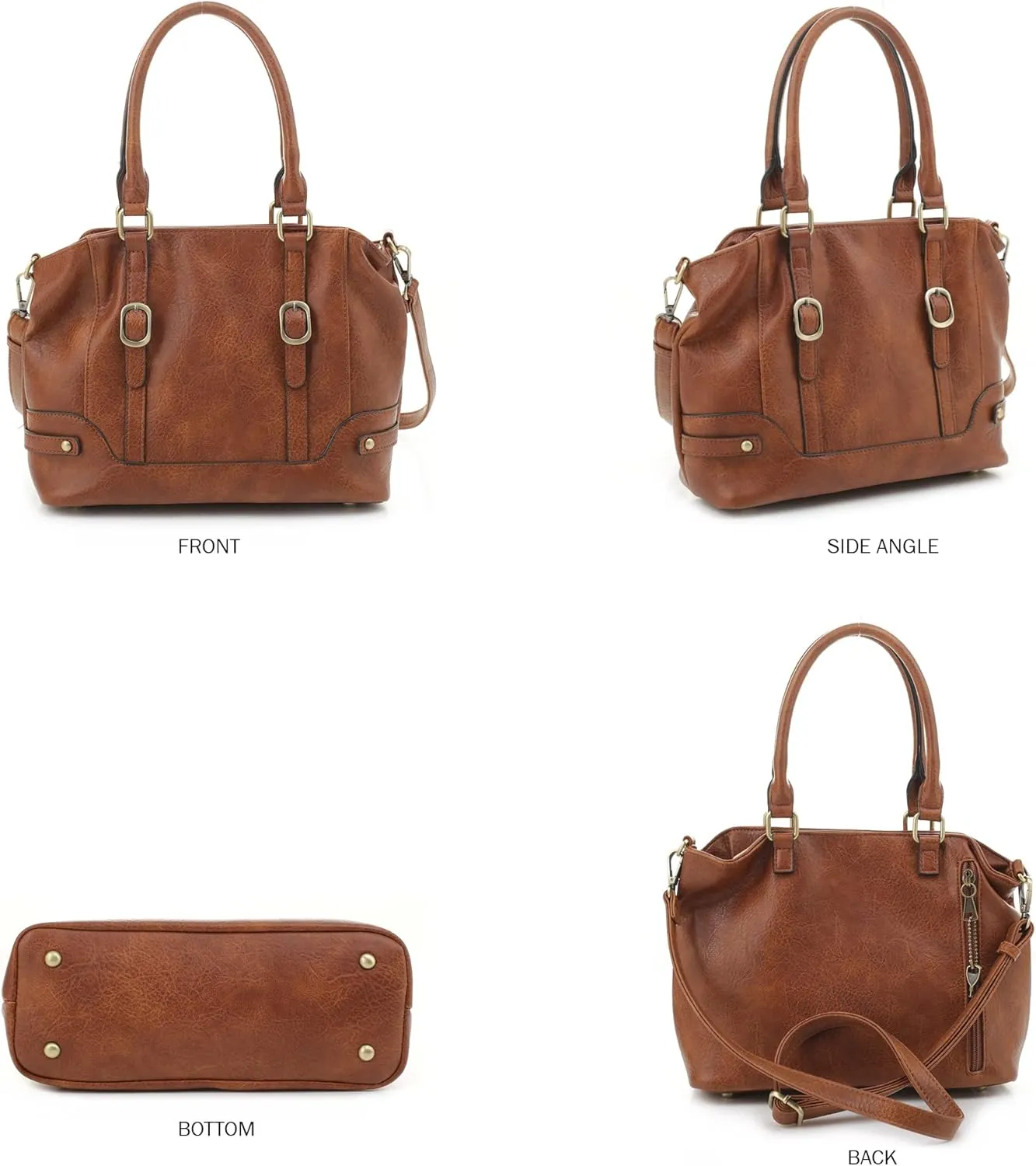 JESSIE & JAMES Elena Concealed Carry Satchel Purse Top Handle Shoulder Tote Bags For Women with Lock and Key