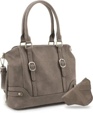 JESSIE & JAMES Elena Concealed Carry Satchel Purse Top Handle Shoulder Tote Bags For Women with Lock and Key