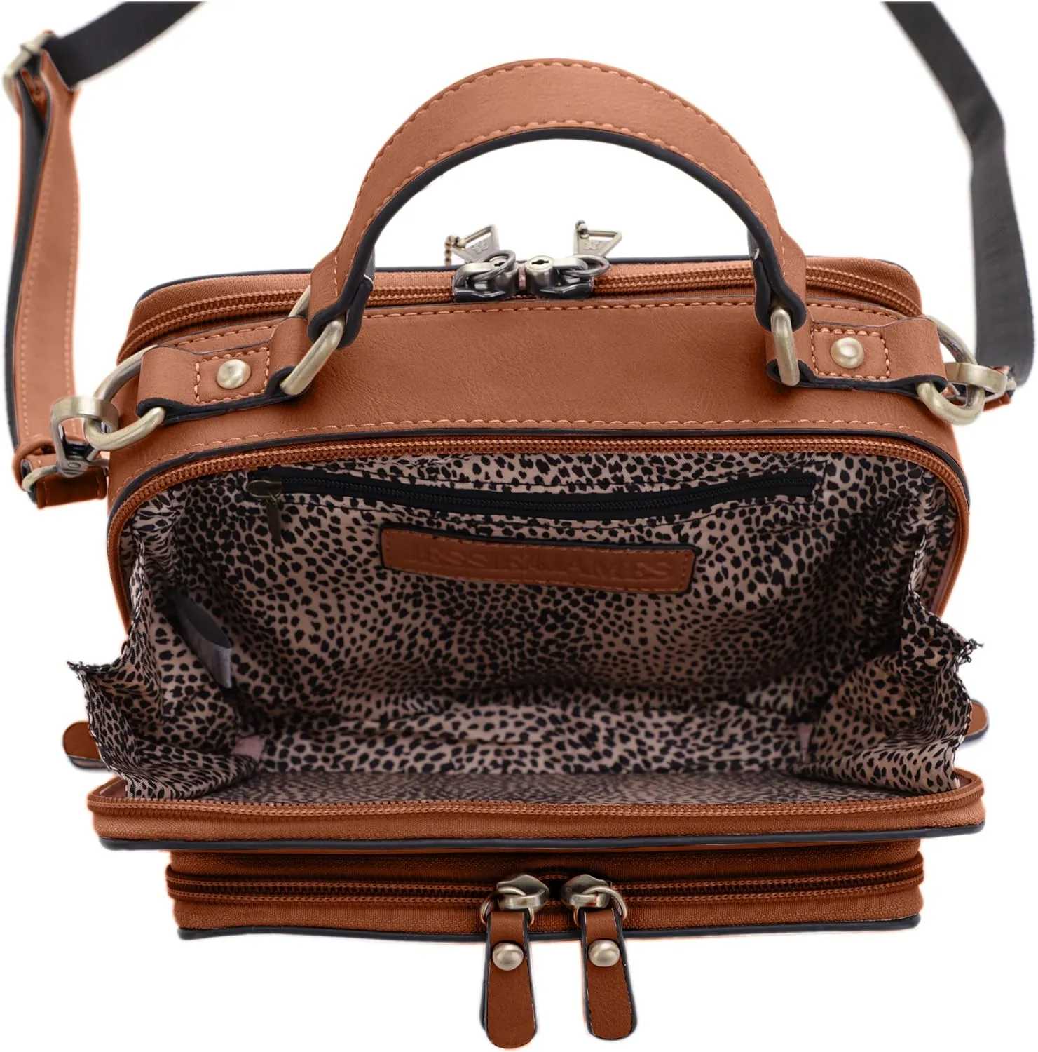 JESSIE & JAMES PANDORA Compact Concealed Carry Crossbody Satchel Purse