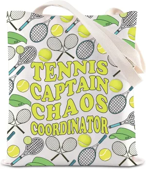 JNIAP Tennis Team Tote Bag Tennis Captain Appreciation Grocery Bag Chaos Coordinator Gift Tennis Sports Lover Gift