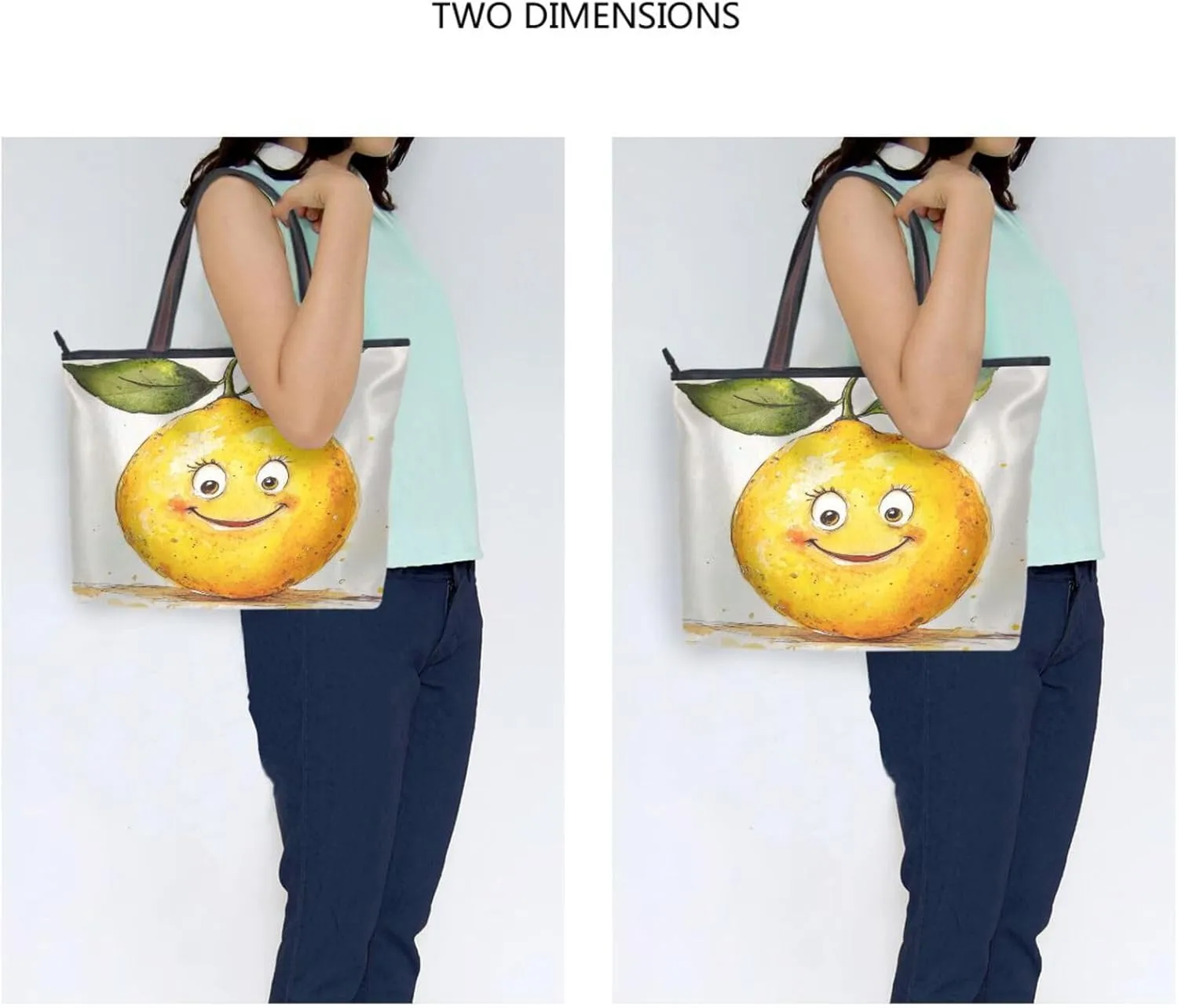 JSTEL Tote Bag for Women with Zipper,Polyester Tote Purse Holiday Tote Bag Work Handbag Women Gift