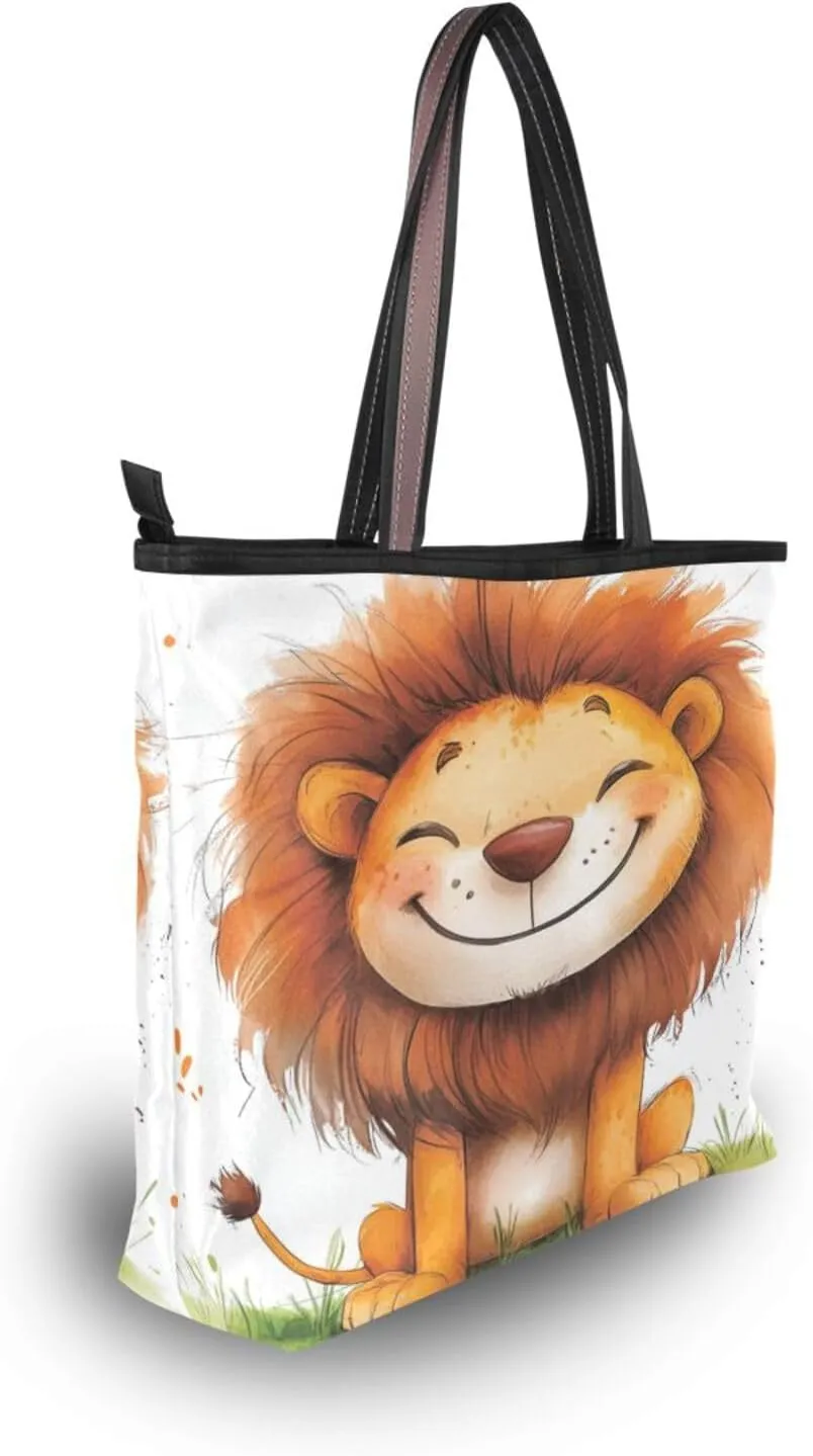 JSTEL Tote Bag for Women with Zipper,Polyester Tote Purse Holiday Tote Bag Work Handbag Women Gift