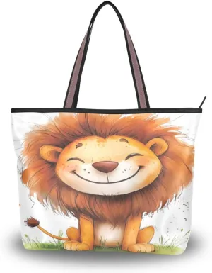 JSTEL Tote Bag for Women with Zipper,Polyester Tote Purse Holiday Tote Bag Work Handbag Women Gift