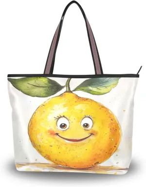JSTEL Tote Bag for Women with Zipper,Polyester Tote Purse Holiday Tote Bag Work Handbag Women Gift