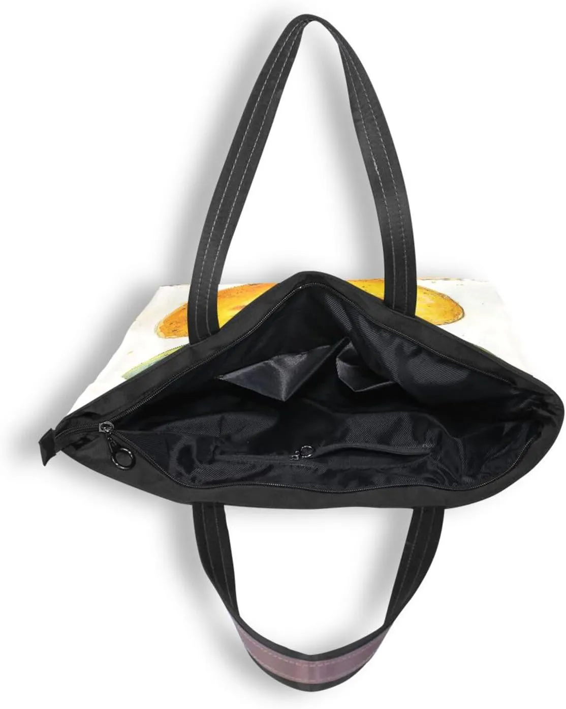 JSTEL Tote Bag for Women with Zipper,Polyester Tote Purse Holiday Tote Bag Work Handbag Women Gift