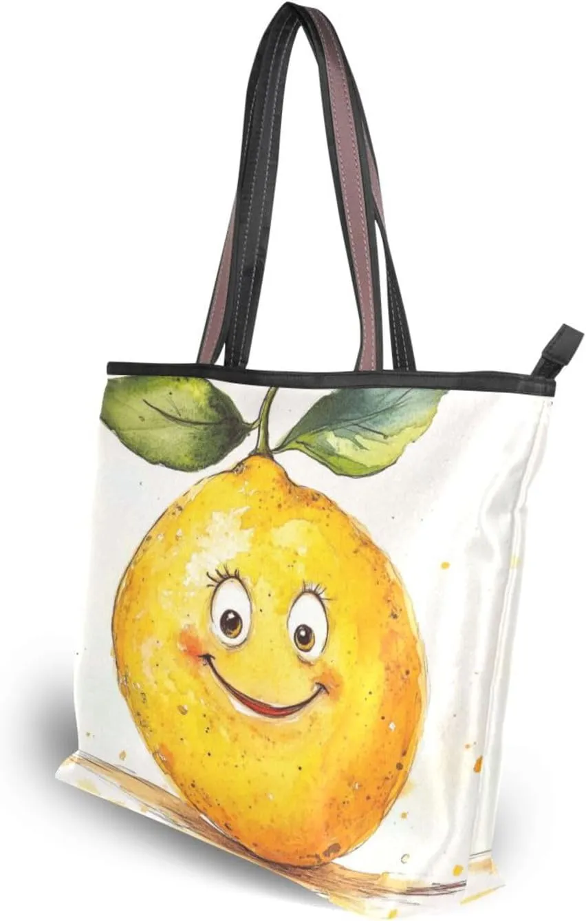 JSTEL Tote Bag for Women with Zipper,Polyester Tote Purse Holiday Tote Bag Work Handbag Women Gift