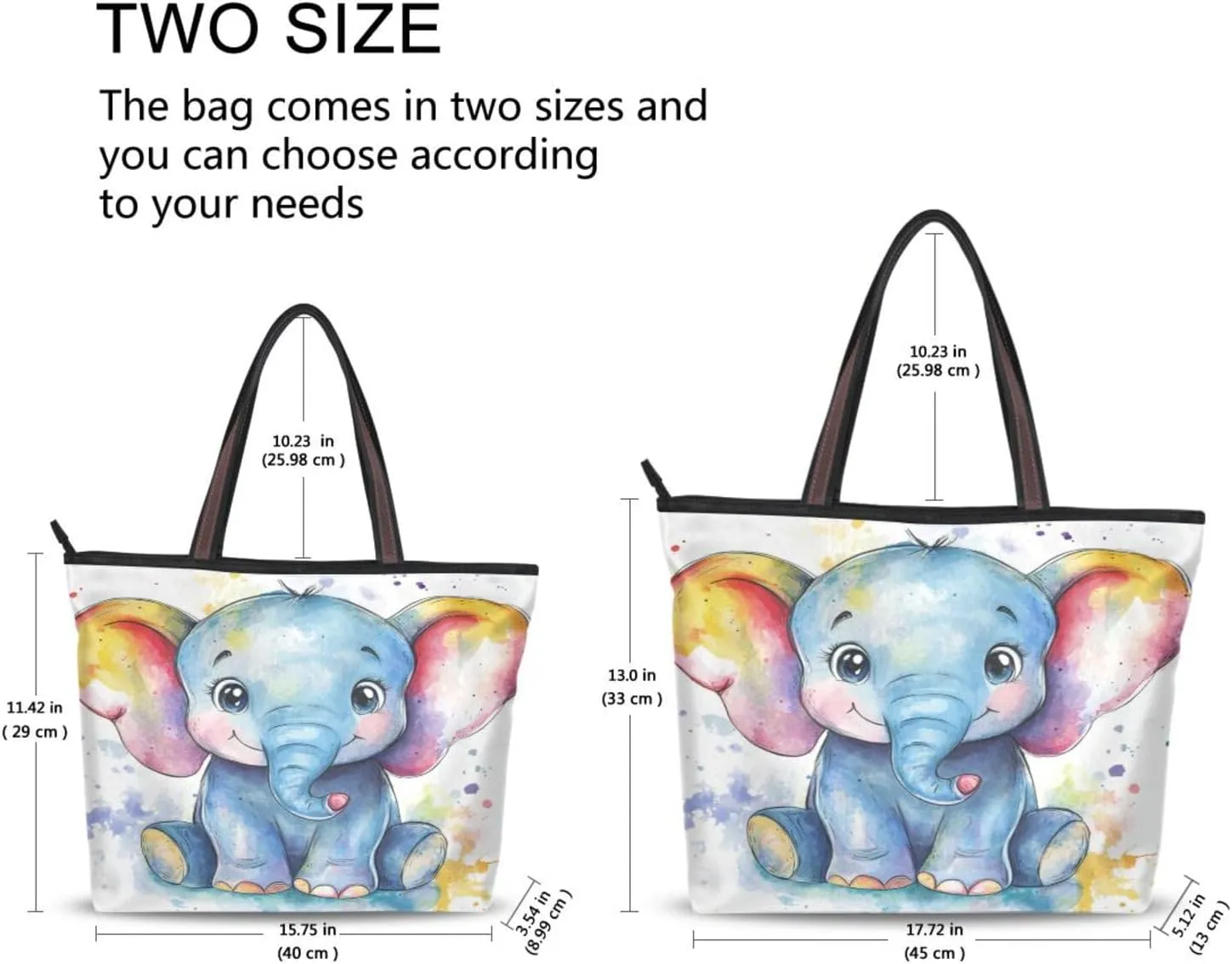 JSTEL Tote Bag for Women with Zipper,Polyester Tote Purse Holiday Tote Bag Work Handbag Women Gift