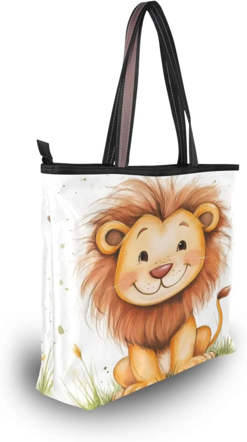 JSTEL Tote Bag for Women with Zipper,Polyester Tote Purse Holiday Tote Bag Work Handbag Women Gift