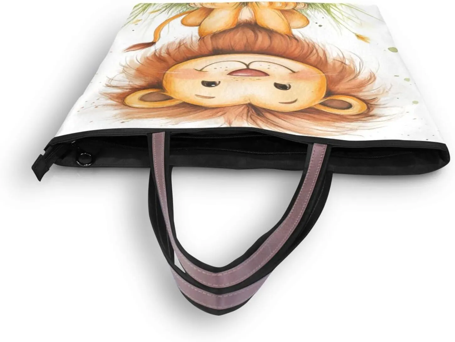 JSTEL Tote Bag for Women with Zipper,Polyester Tote Purse Holiday Tote Bag Work Handbag Women Gift
