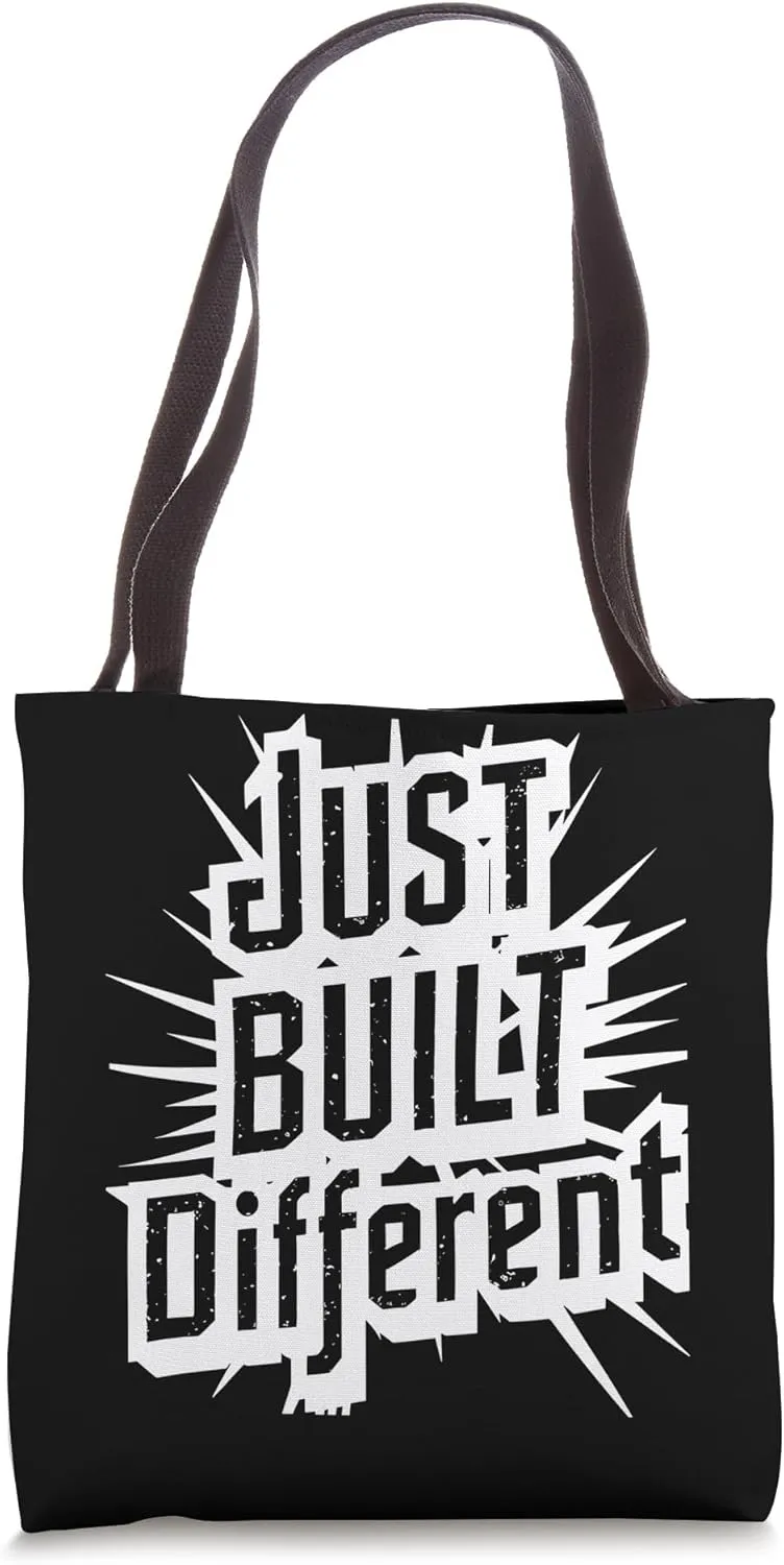 Just Built Different, Unique Vibrent Personality Tote Bag