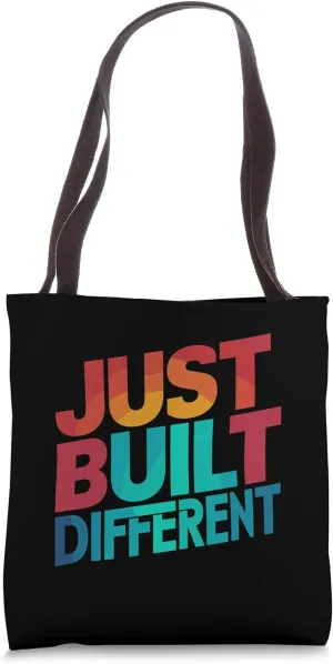 Just Built Different, Unique Vibrent Personality Tote Bag