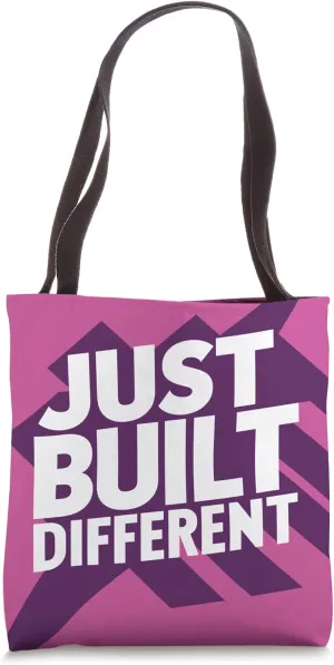 Just Built Different, Unique Vibrent Personality Tote Bag