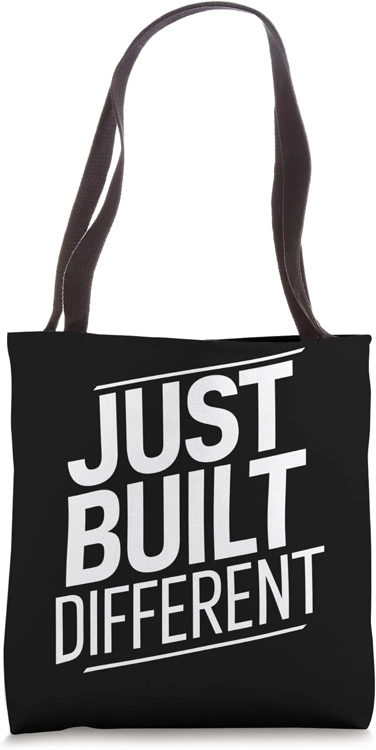 Just Built Different, Unique Vibrent Personality Tote Bag