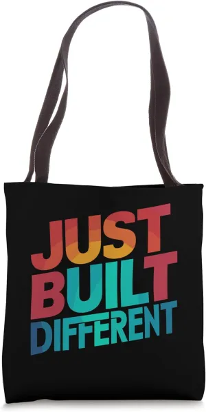 Just Built Different, Unique Vibrent Personality Tote Bag