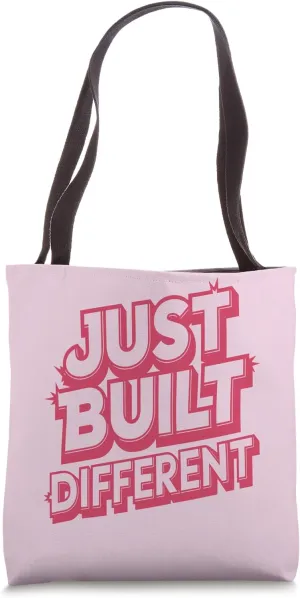 Just Built Different, Unique Vibrent Personality Tote Bag