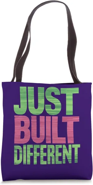 Just Built Different, Unique Vibrent Personality Tote Bag