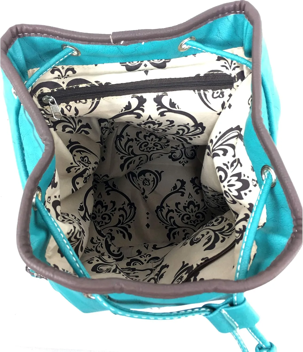 Justin West Trendy Western Cross Rhinestone Conceal Carry Women Backpack Purse