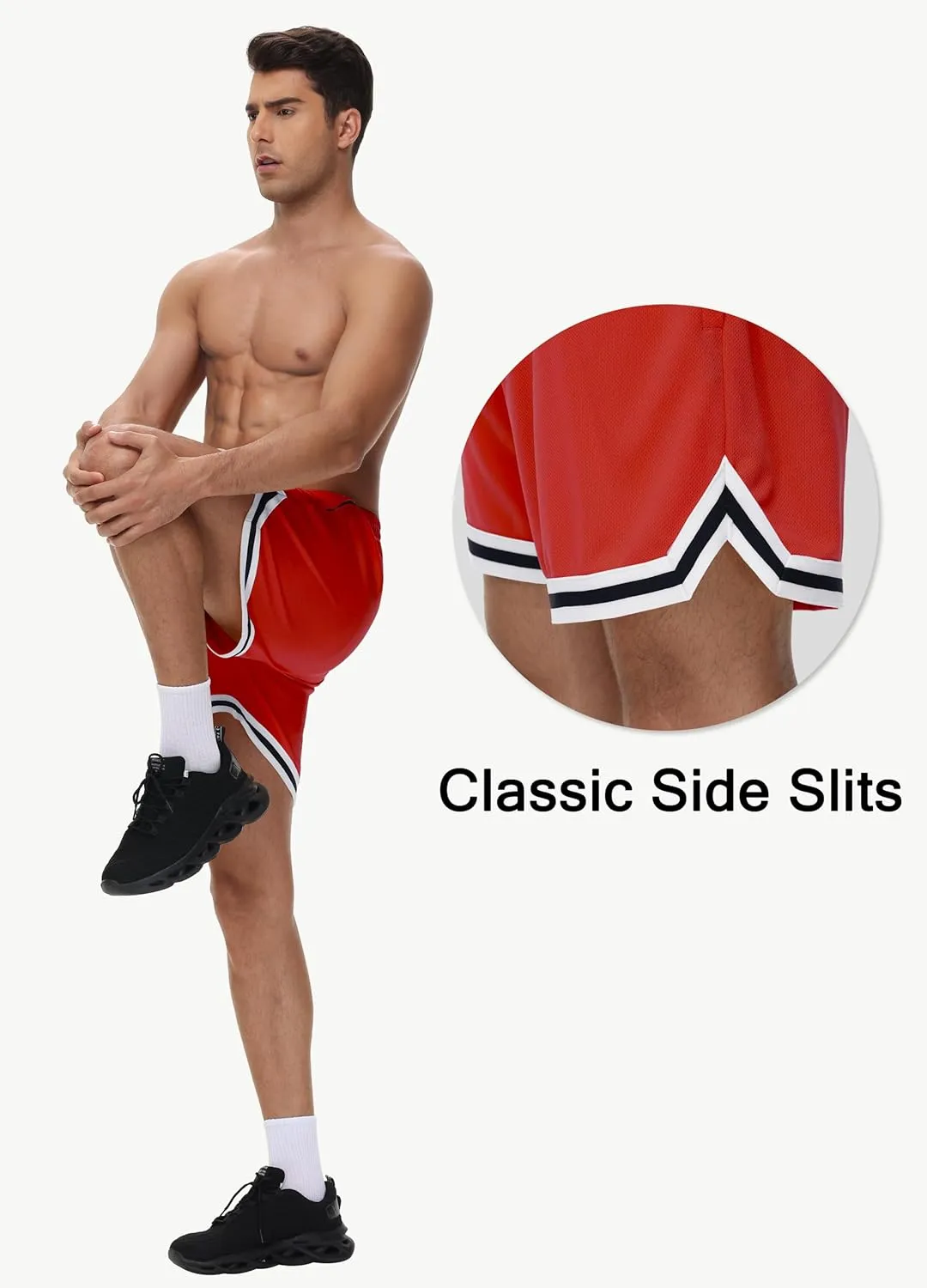 JWM Mens Long Basketball Shorts with Zip Pockets - 11" Mesh Athletic Gym Workout Sport Shorts Quick Dry Lightweight
