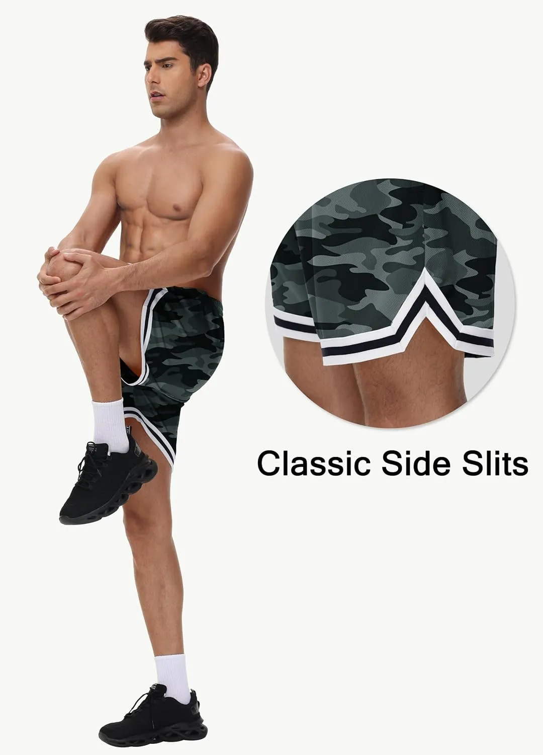 JWM Mens Long Basketball Shorts with Zip Pockets - 11" Mesh Athletic Gym Workout Sport Shorts Quick Dry Lightweight