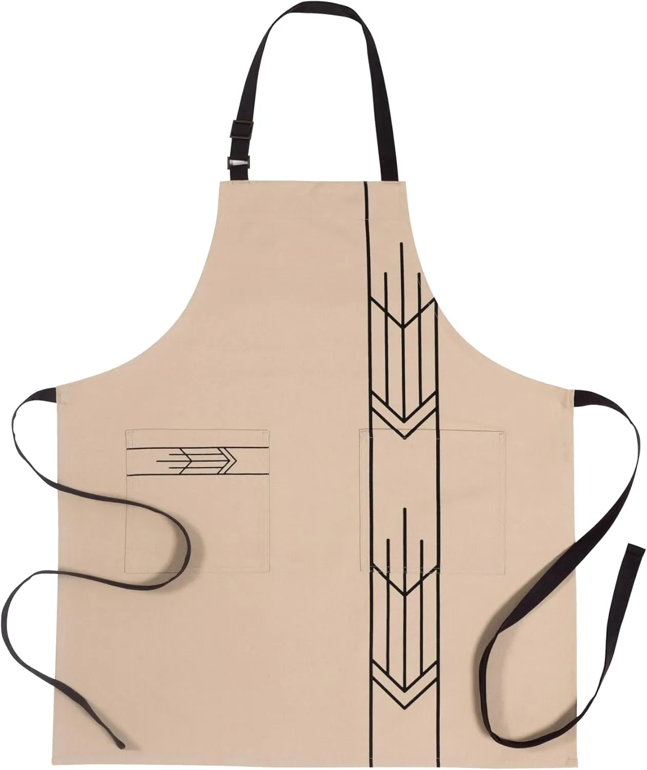 KAF Home Frank Lloyd Wright Unisex Kitchen Cooking Apron 32 x 28-Inch 100-Percent Cotton, Tie Waist and Adjustable Neck Strap