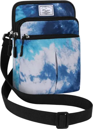 KAMO Multifunction Phone Bag One Shoulder Phone Waist Bag Diagonal Cross Bag Smart Phone Case Outdoor Bag Triple Zip Hipster Crossbody Purse for Women & Men