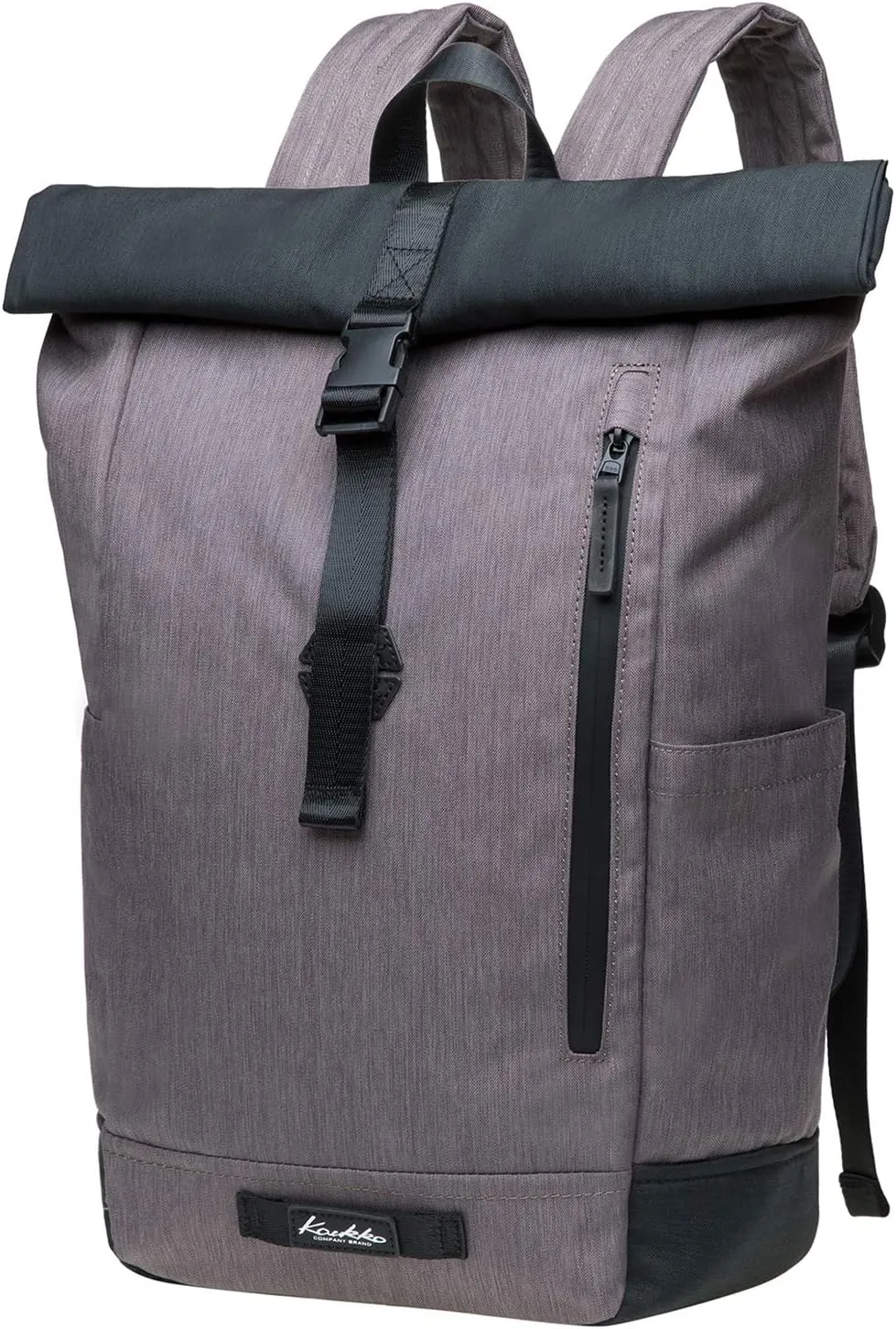 KAUKKO Large Multipurpose Water-Repellent Backpack Satchel for Hiking Camping Travel with Laptop Compartment (04-2-Blackgrey)