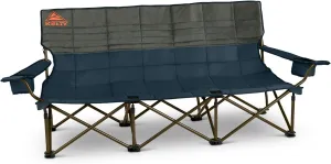 Kelty Lowdown Couch - 3 Person Capacity Camping Chair, Extra Large and Sturdy Bench for Campsites, Soccer Games, and Backyard Parties (Dark Shadow/Midnight Navy)