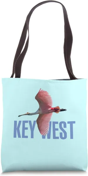 Key West Florida Roseate Spoonbill Design Tote Bag