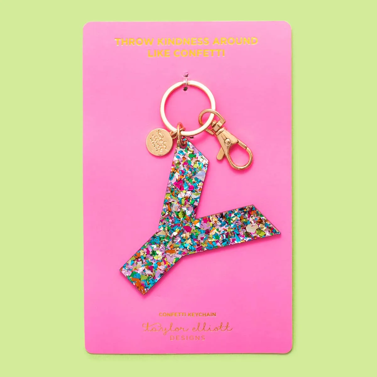 Keychains - Letters A-Z - Colorful Confetti - Each: C