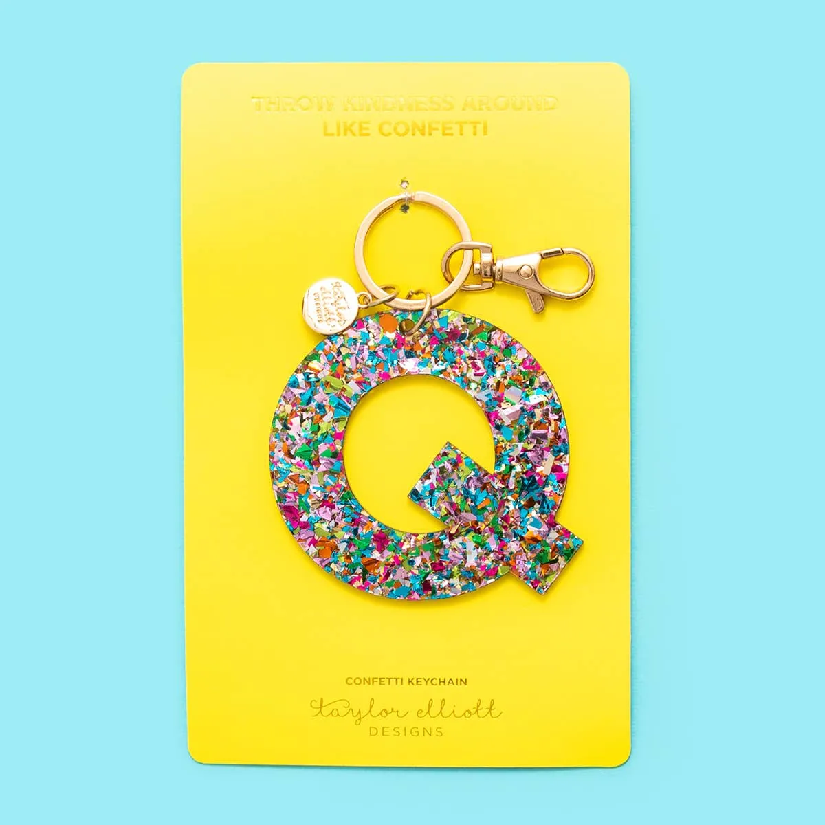 Keychains - Letters A-Z - Colorful Confetti - Each: C