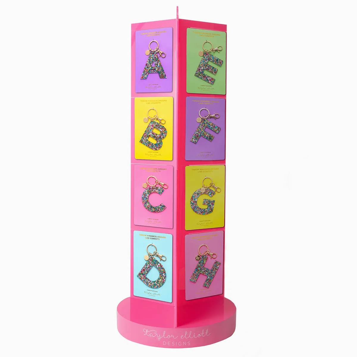 Keychains - Letters A-Z - Colorful Confetti - Each: C